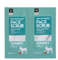 Bodyfarm Donkey Milk Face Cleansing Scrub 2x8ml, .